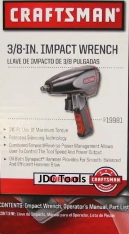 Craftsman 3/8" Air Impact Wrench - photo 5