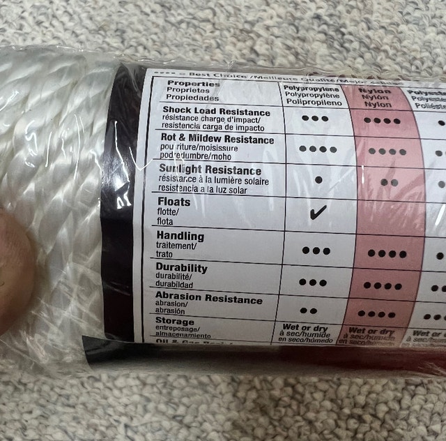 New Nylon Twisted Wire 1/4" - 100ft - 124lbs Load - photo 4