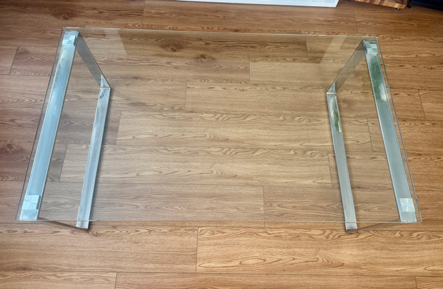 Glass Top Coffee Table with Chrome Frame - photo 4