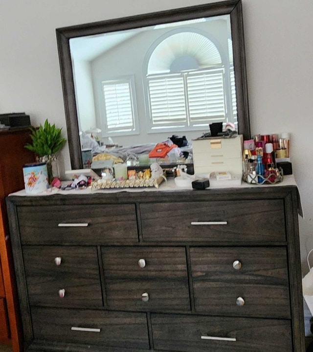 Bedroom Dresser and Mirror