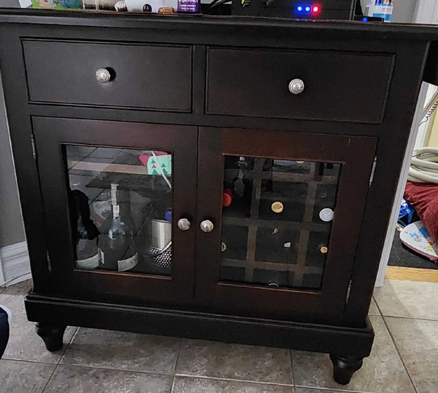 Custom Made Wine Cabinet - Dark Brown