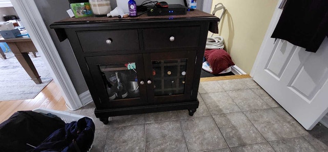 Custom Made Wine Cabinet - Dark Brown - photo 2