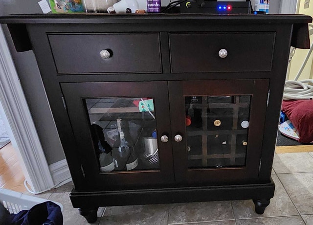 Custom Made Wine Cabinet - Dark Brown - photo 4