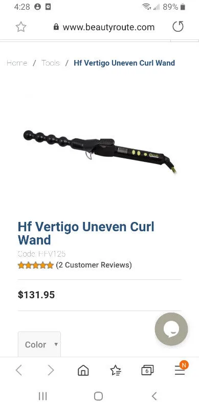 HF Vertigo Curling Iron *New*