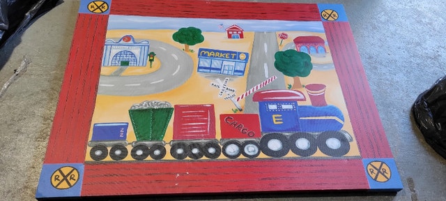 Canvas painting for boys room