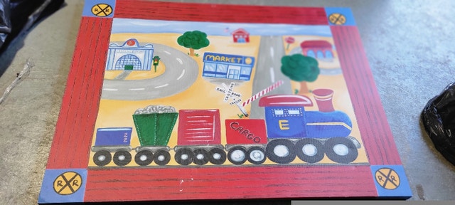Canvas painting for boys room - photo 2