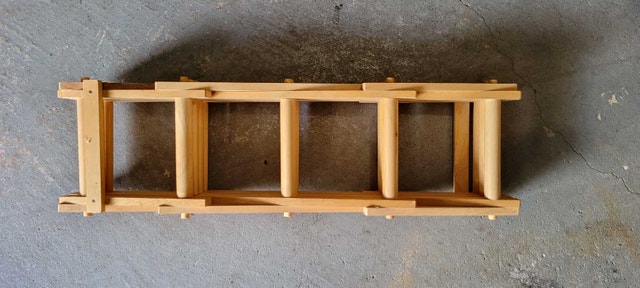 Wooden wine rack