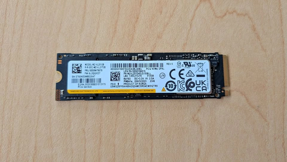 Samsung 512GB NVMe SSD w/ Win 10 Home (Like New)