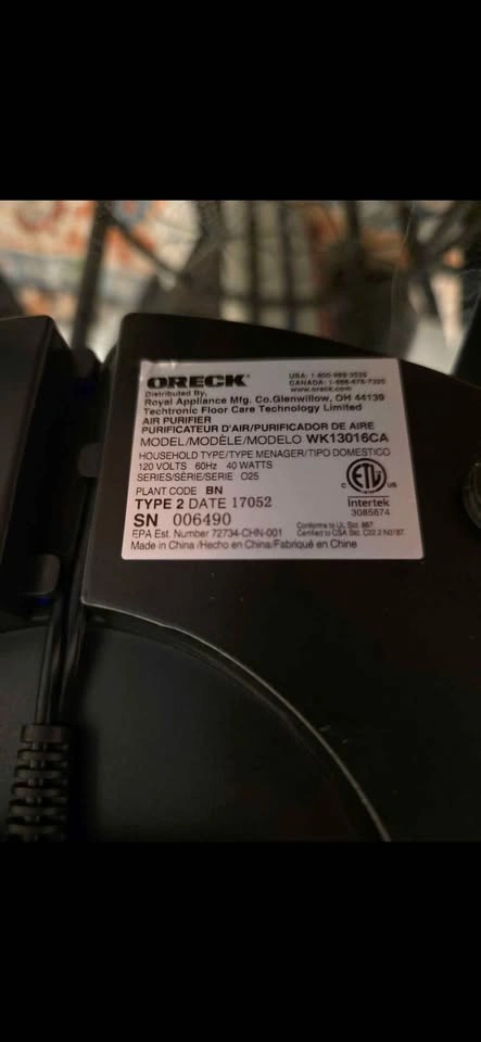 Oreck Air Purifier Fan - photo 4