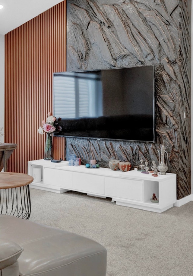 Modern White TV Stand