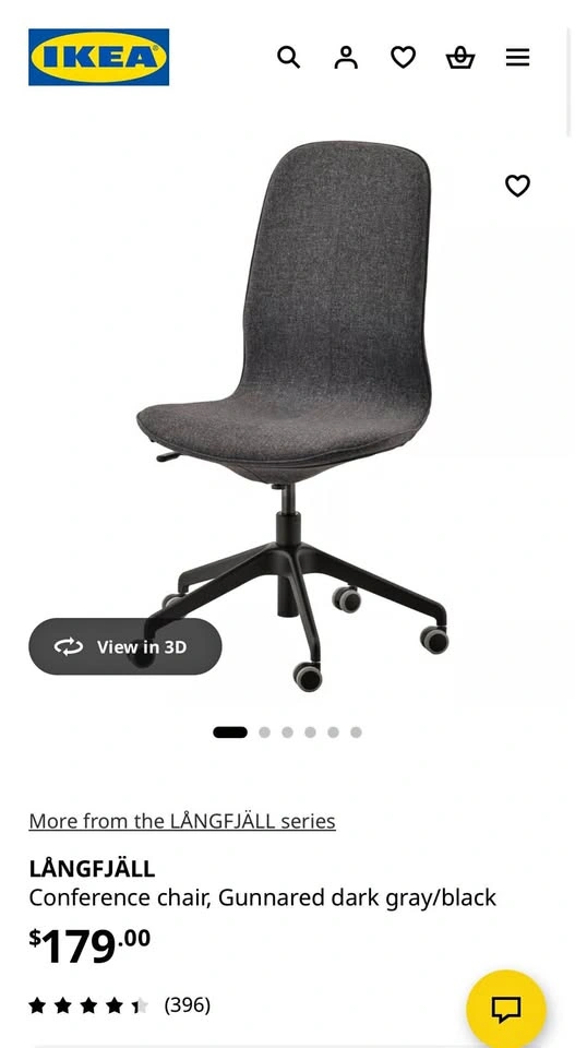 New gray IKEA desk chair