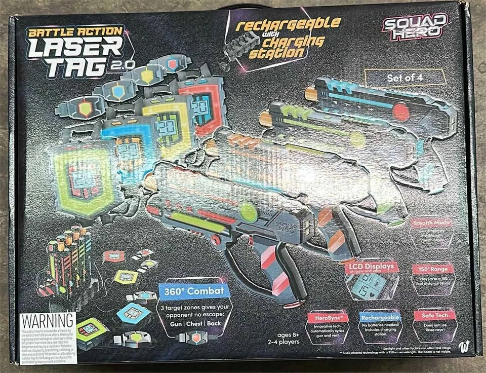 SEALED Squad Hero Rechargeable Laser Tag Set (4-Pack) - photo 3