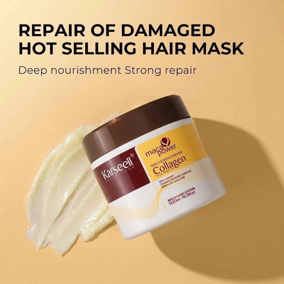 Karseell Collagen Hair Mask & Argan Oil Set - 500ML+50ML - photo 2