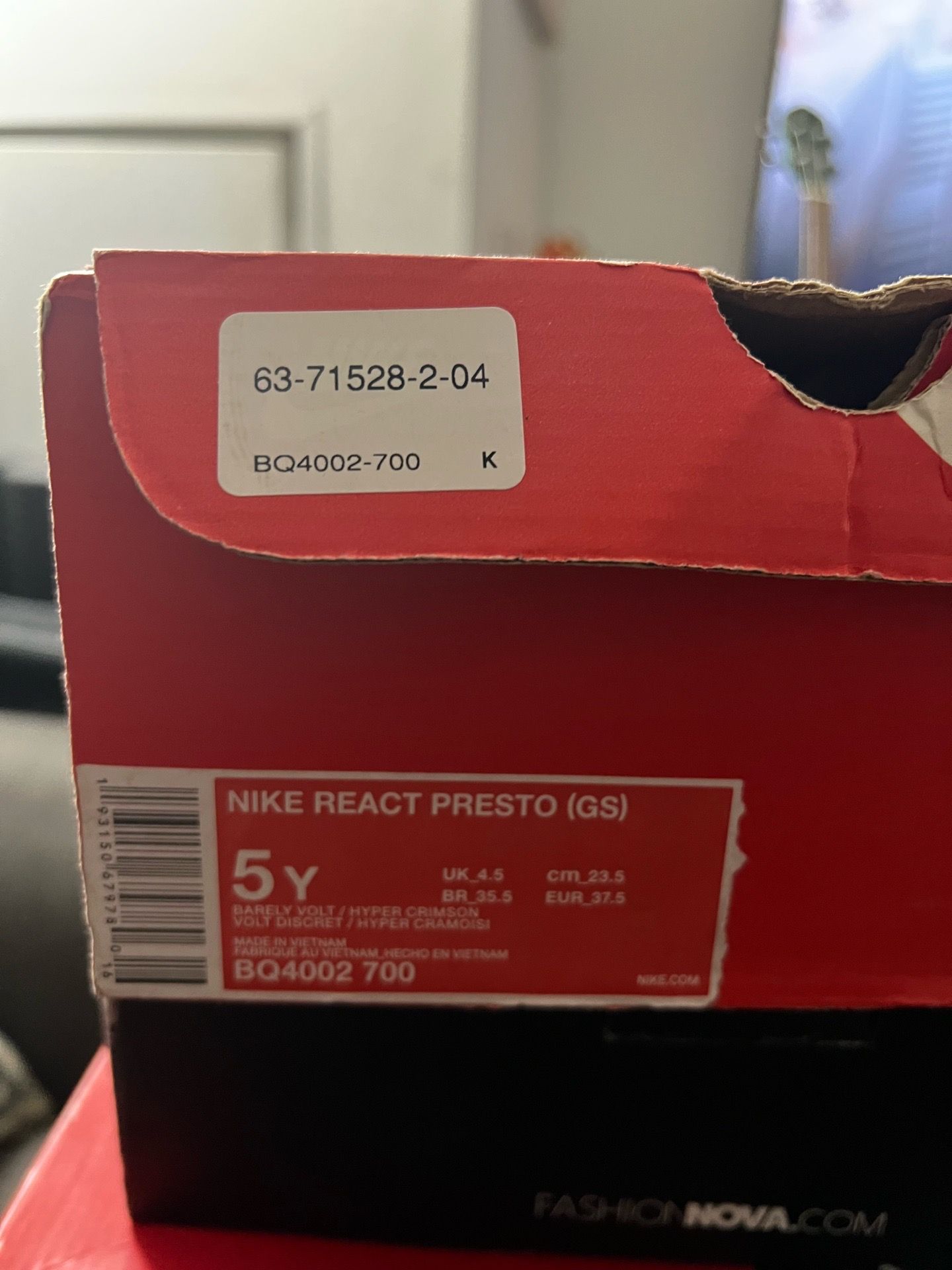 NIKE REACT PRESTO (GS) Sz 5Y - photo 2