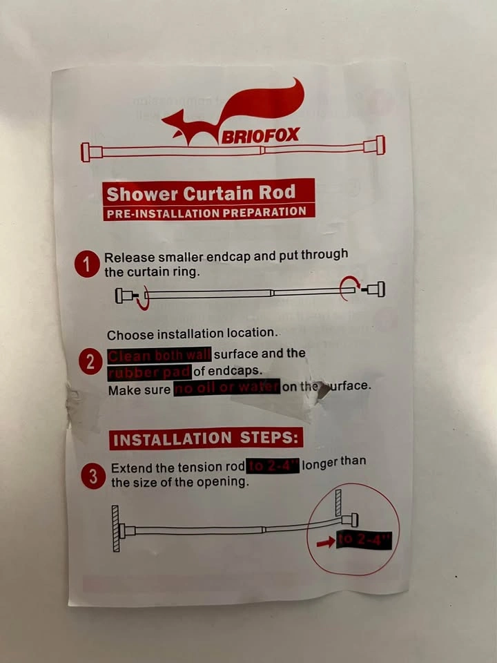 Black Shower Curtain Rod 54-90 Inches - photo 3
