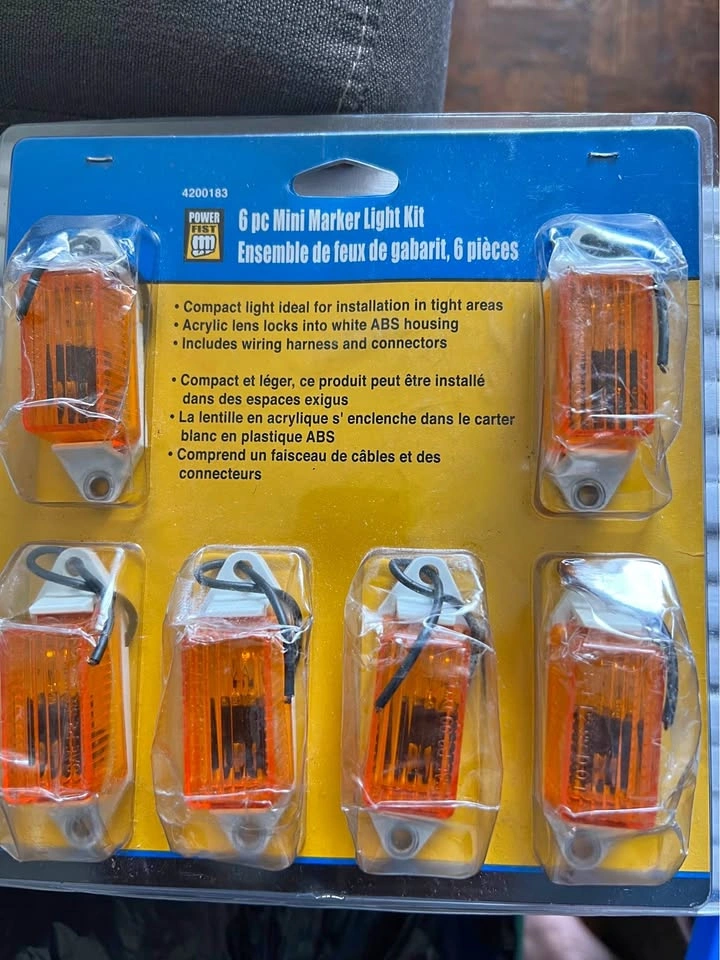 Power Fist 6 pc Red Mini Marker Light Kit - New