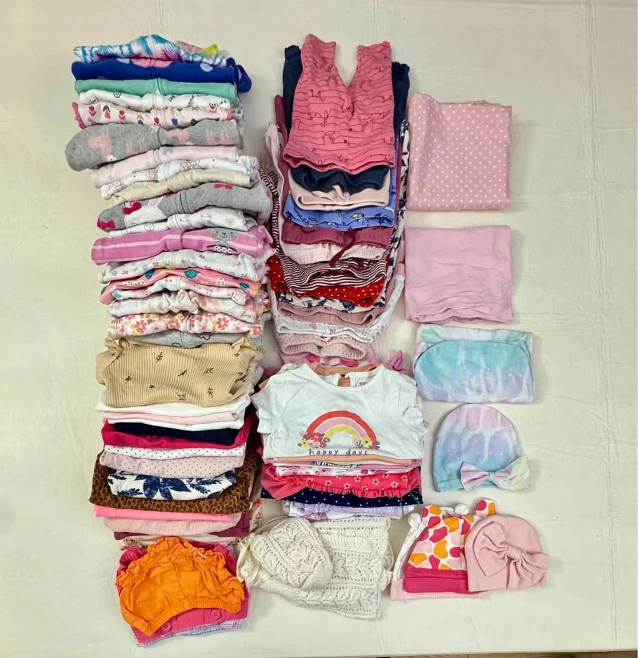 0-3m Girls 74 pcs Clothing Bundle (#5) - photo 5
