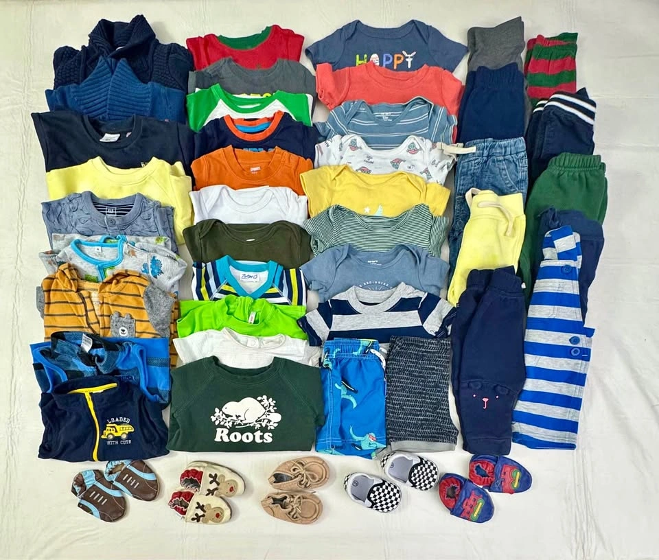 6m - 12m Boys Clothes 40 pcs + 5 pairs of Shoes (#16)