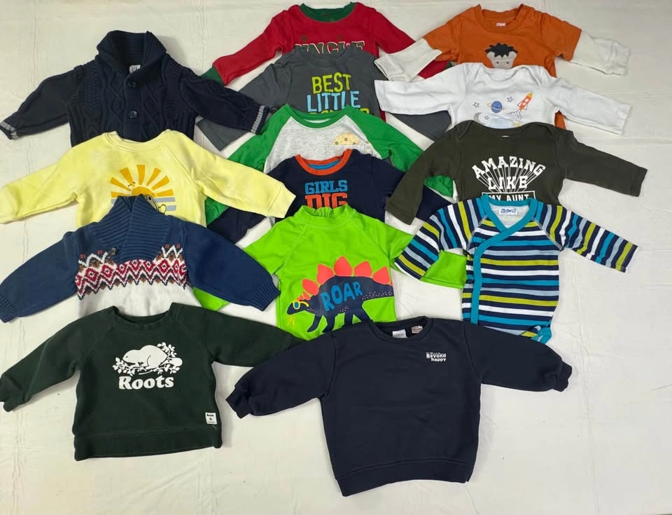 6m - 12m Boys Clothes 40 pcs + 5 pairs of Shoes (#16) - photo 4