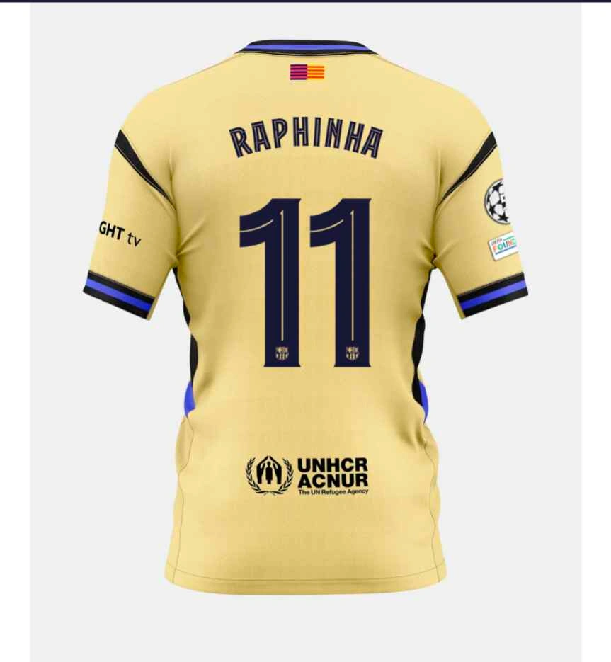 RAPHINHA BARCA AWAY JERSEY - photo 2