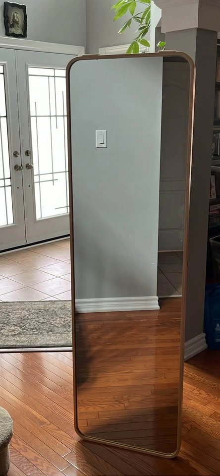 IKEA IKORNNES mirror wood frame with stand - photo 4