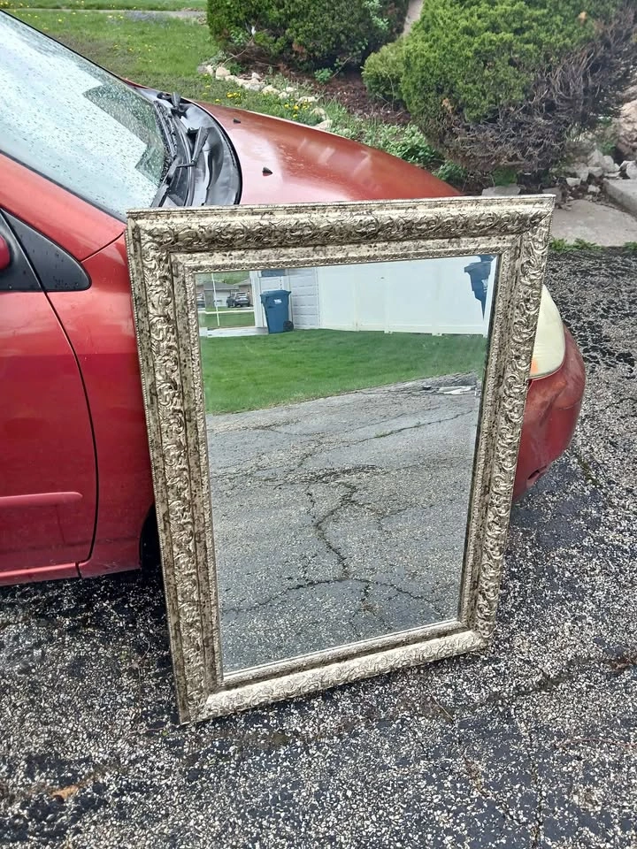 Kirkland's Ornate Gold Silver Wall Mirror 30x40 Baroque