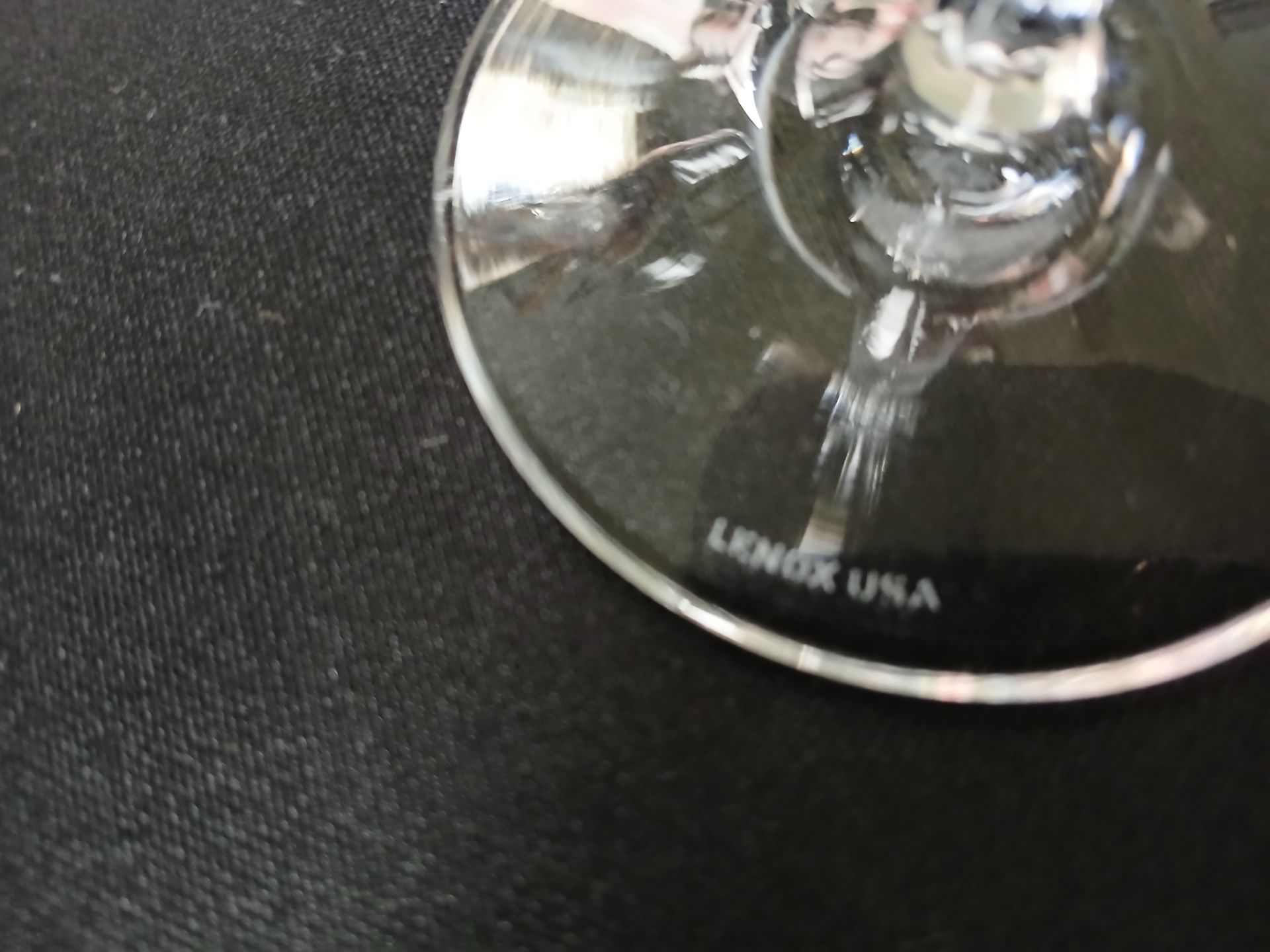 Lenox Madison Crystal Wine Goblets Platinum Trim Set of 4 - photo 3