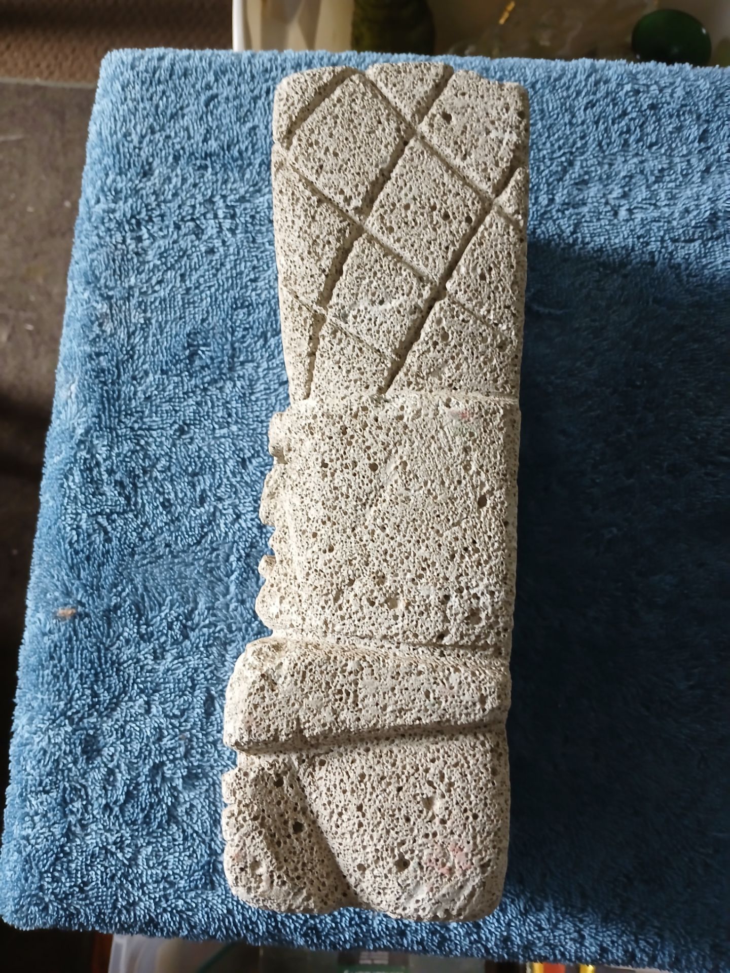 Volcanic Rock Aztec Statue, Made in Mexico - photo 3
