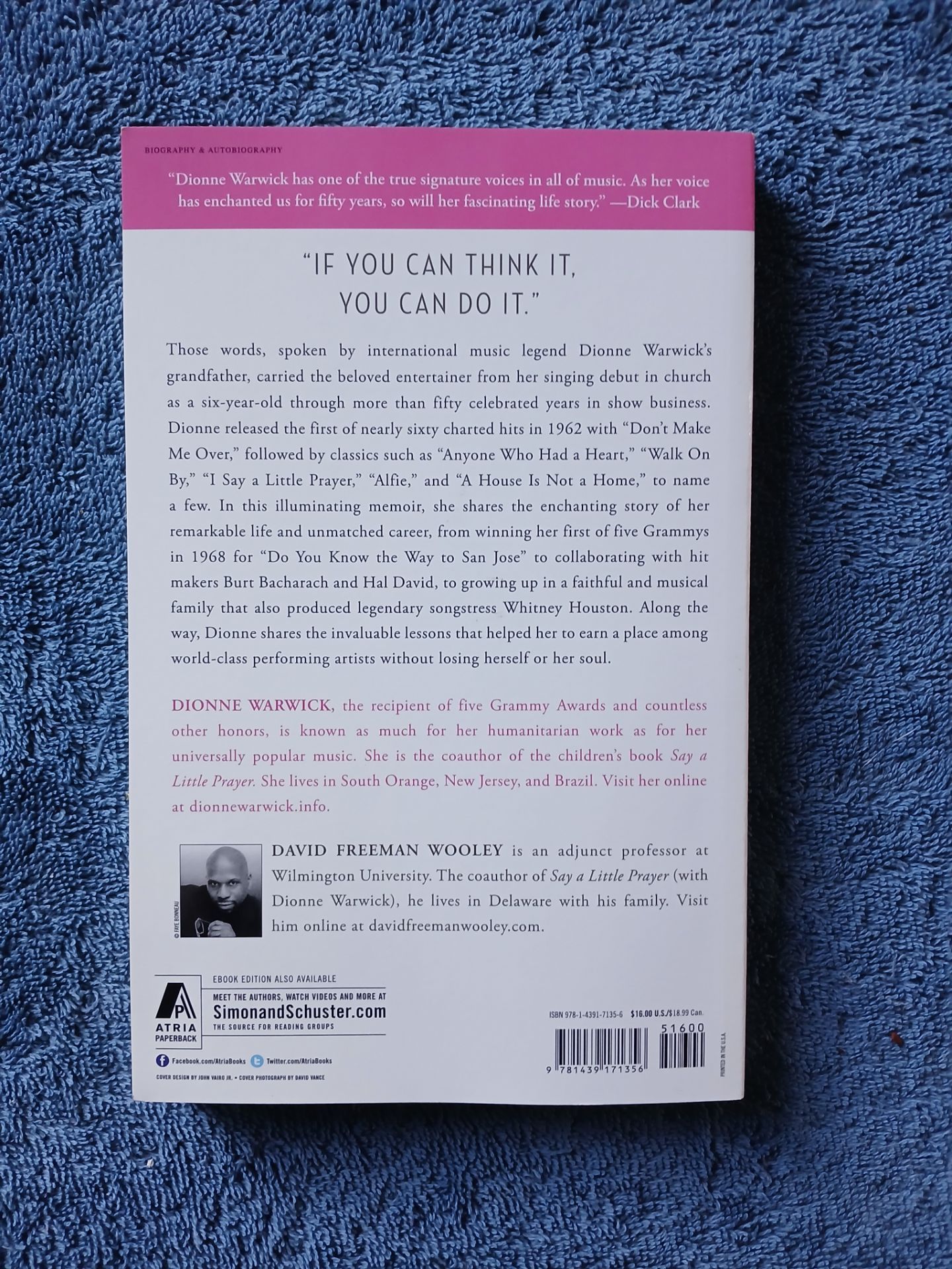 Signed Dionne Warwick My Life, as I See It (Paperback) - photo 2