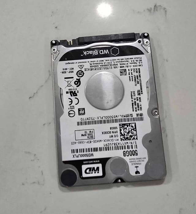 WD Black 500GB 2.5" SATA Hard Drive (WD5000LPLX)