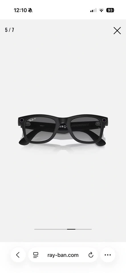 Ray-Ban Meta Wayfarer Sunglasses Graphite Black Polarized (Gen 1 - photo 5