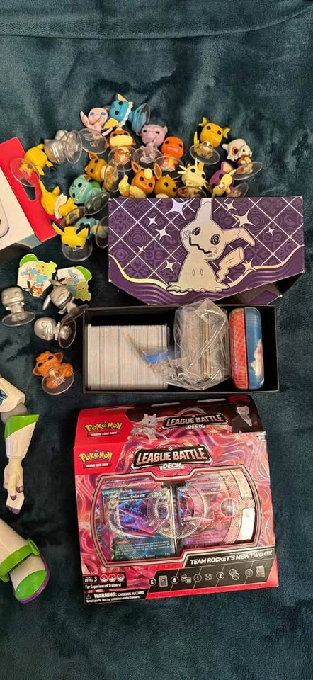 Pokemon Bundle: Cards, Pins, Mini Figures, Funko Pop & Battle De