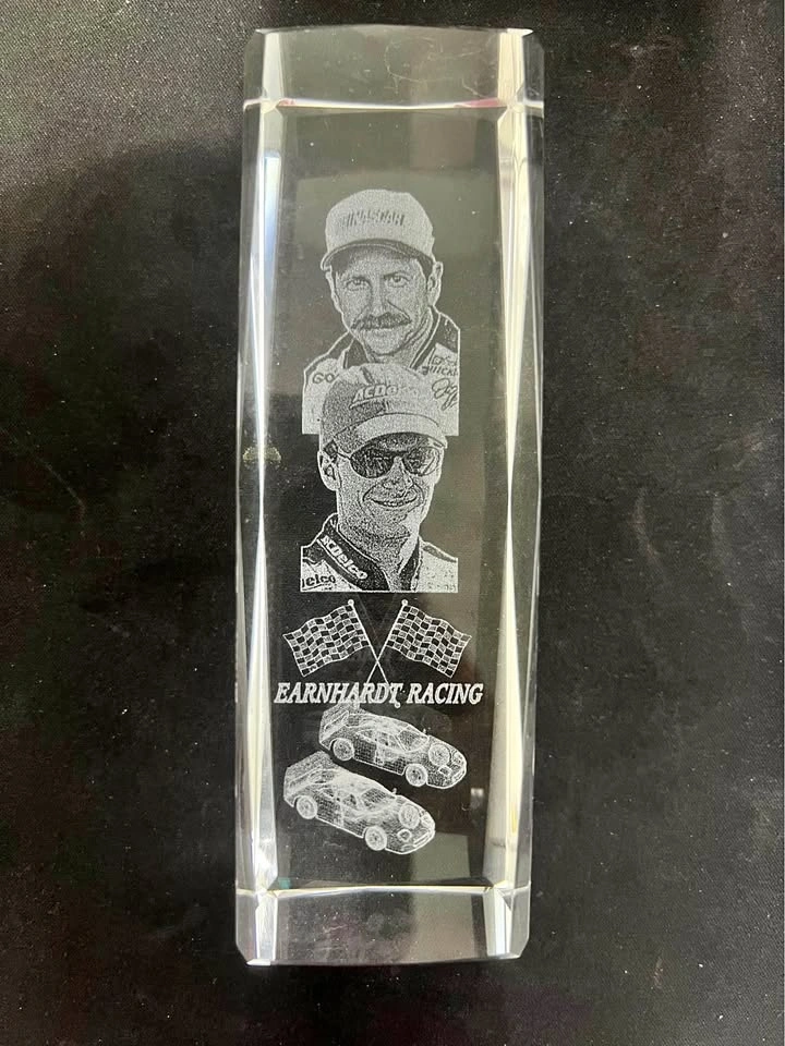 Dale Earnhardt Etched Glass Block - NASCAR
