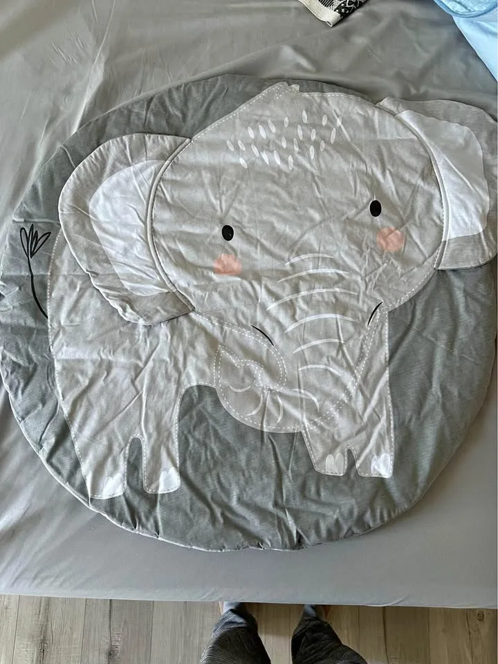 Baby elephant play mat for newborn thumbnail
