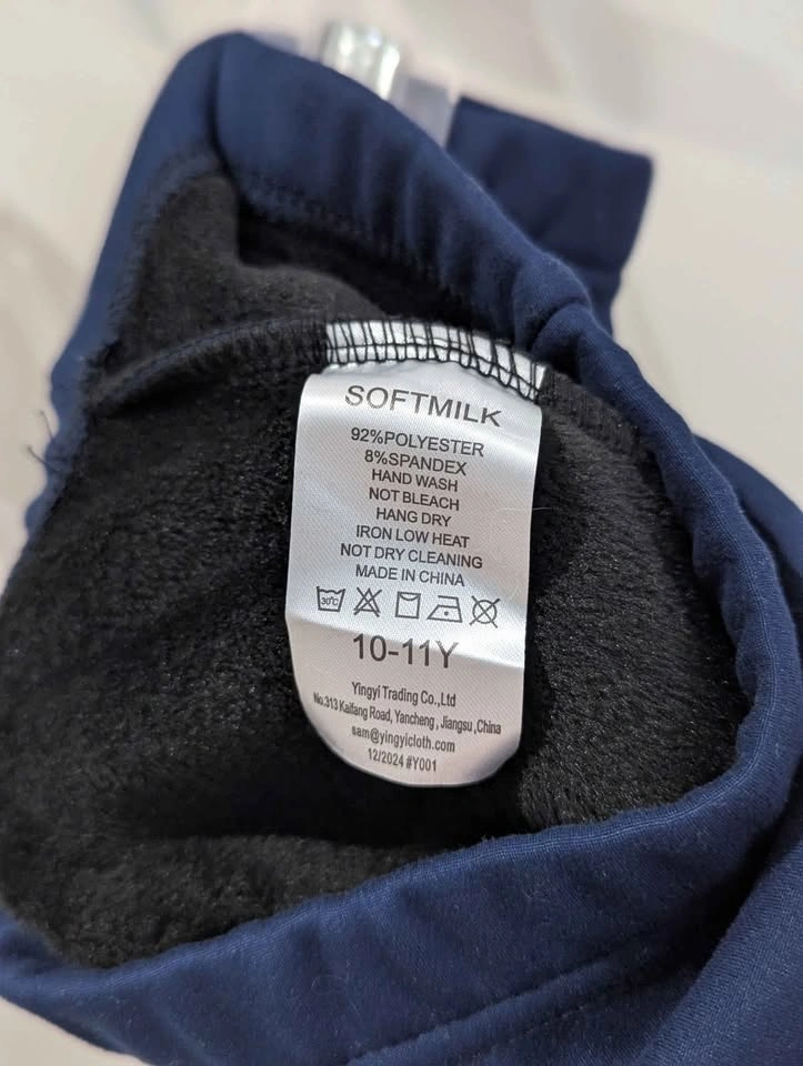 Warm Fleece-Lined Leggings – Size 10–11Y 💙 (NWOT) - photo 2
