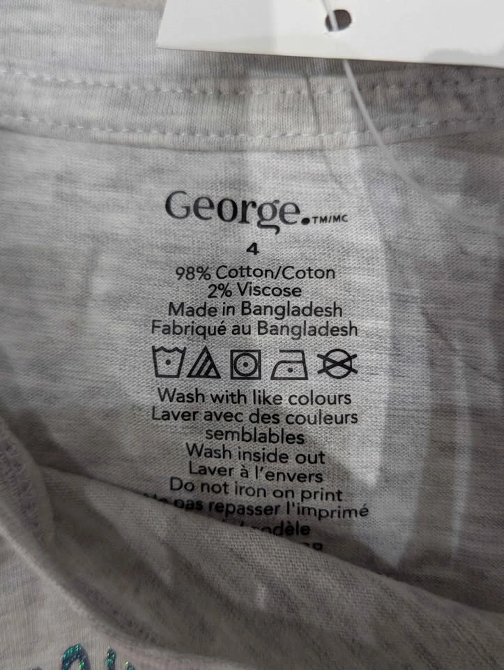 NWT George Girls T-Shirts • 2-Pack • Size 4 - photo 2