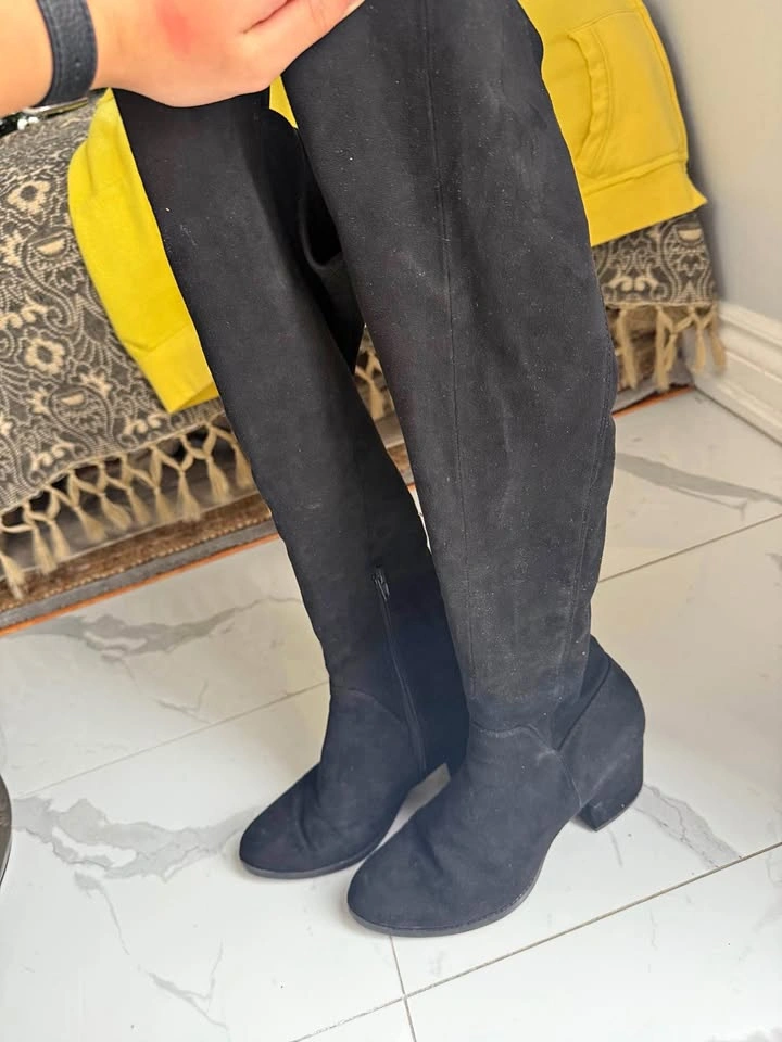 Size 8 Call it Spring Black Heel Knee High Boots