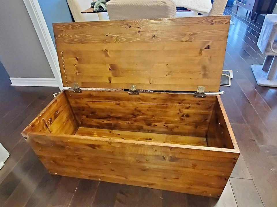 Solid wood custom hand-made trunk! One of a kind! 41" L x 16" W