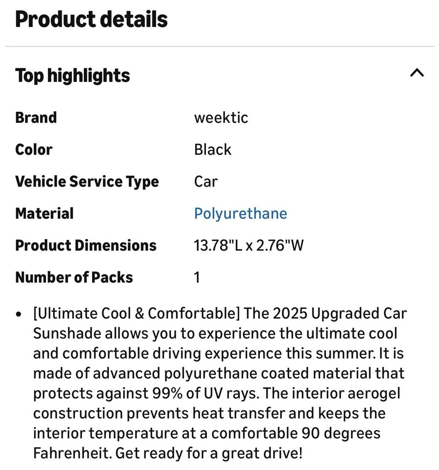 (New) Windshield Sun Shade Umbrella - photo 2