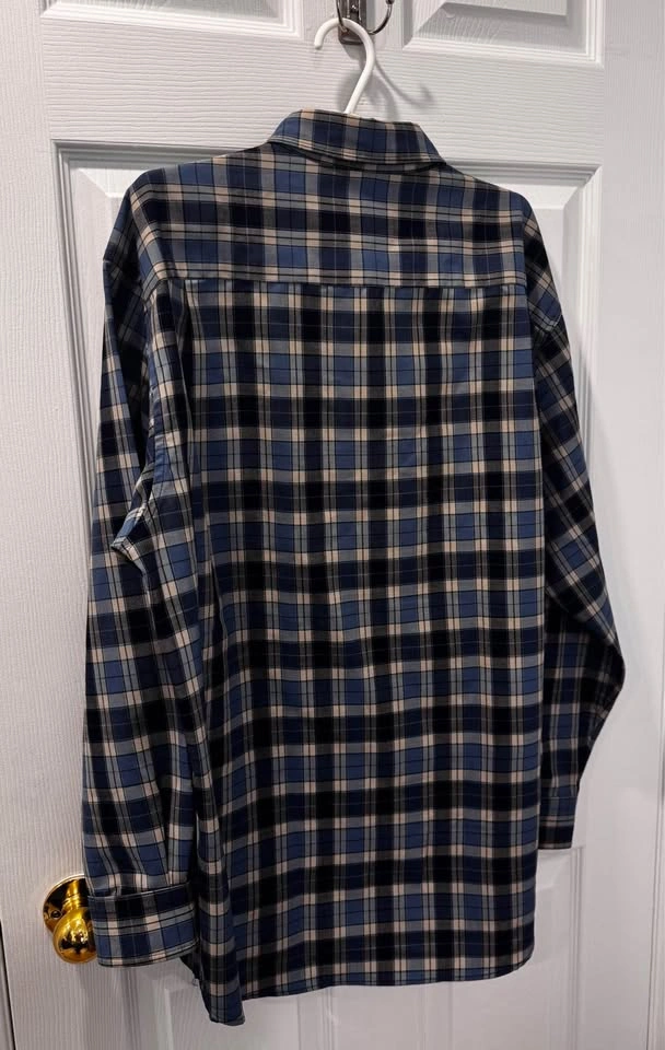 Pendleton Blue & Cream Wool Shirt Large (Fits XL) - photo 2