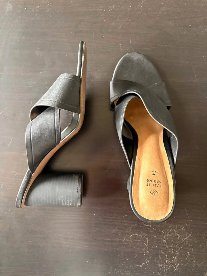 Vegan leather 3” heels