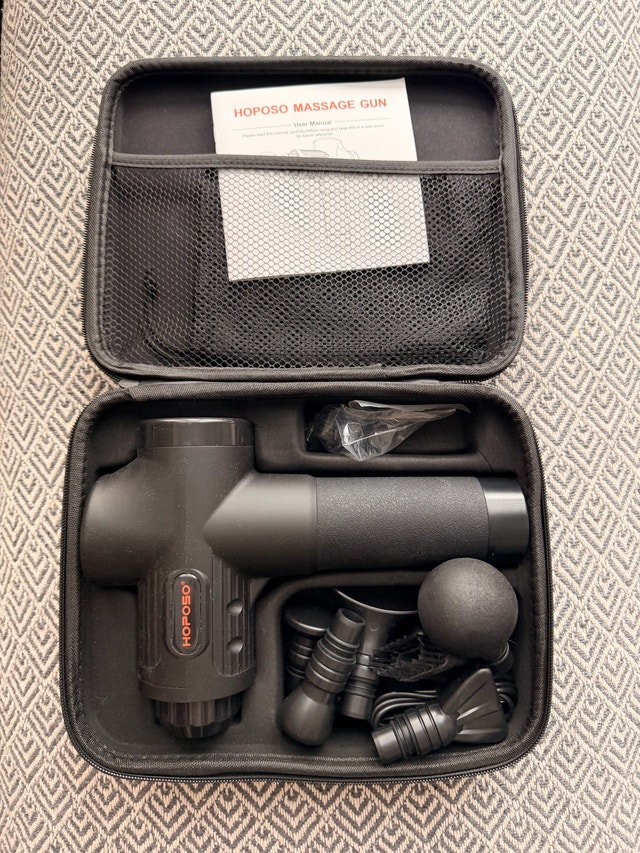 Massage gun with 8 heads & 30 speeds - like new