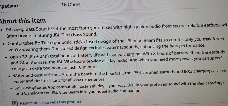 New JBL Vibe Beam Earbuds - photo 2