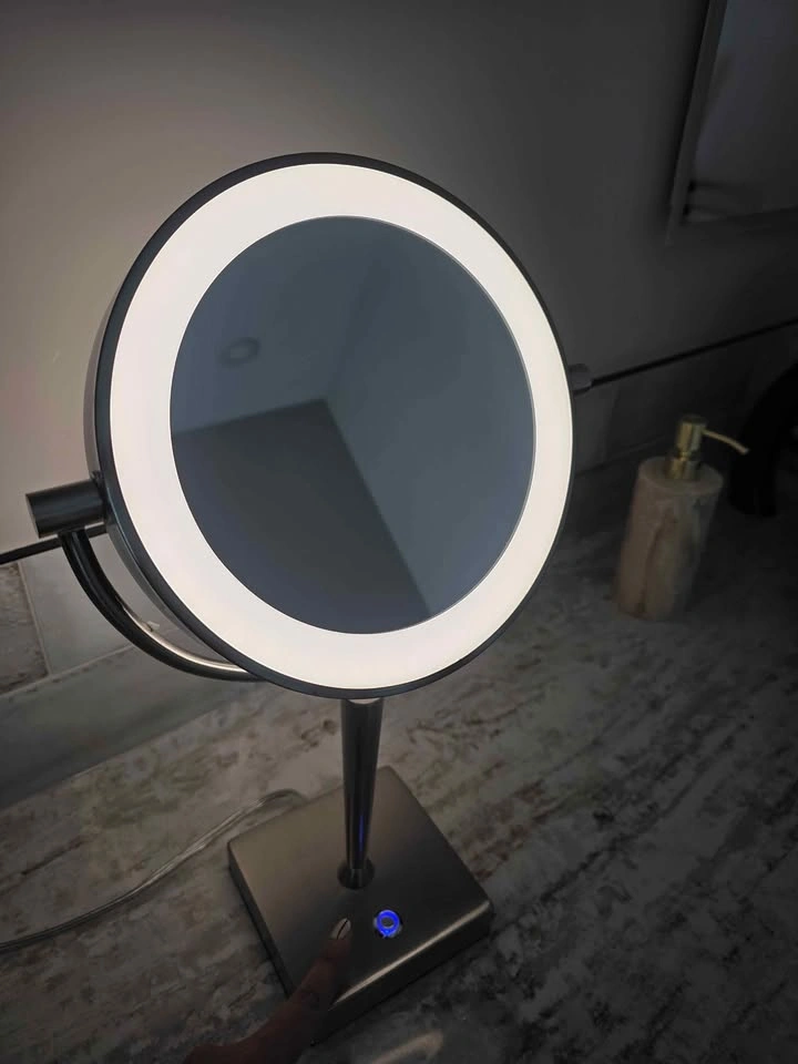 LED Vanity Makeup Mirror - Brushed Nickel, Touch Control - photo 2