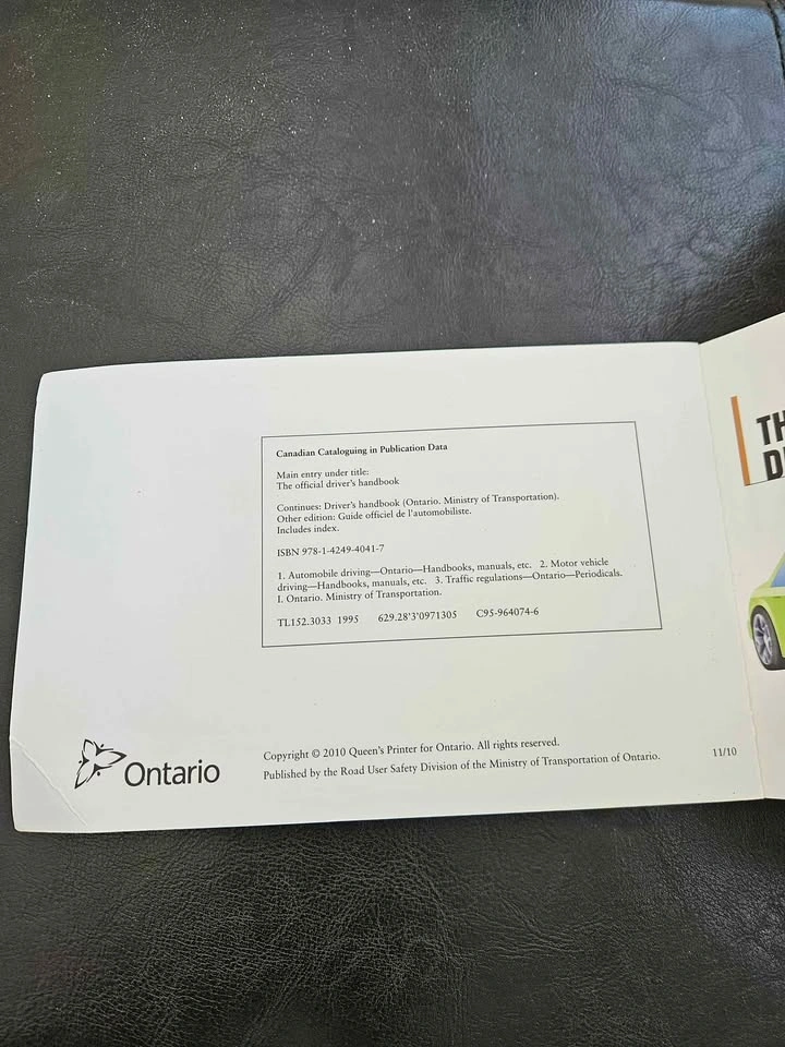 MTO Driver’s Handbook – $5 – Ready for Pickup - photo 4