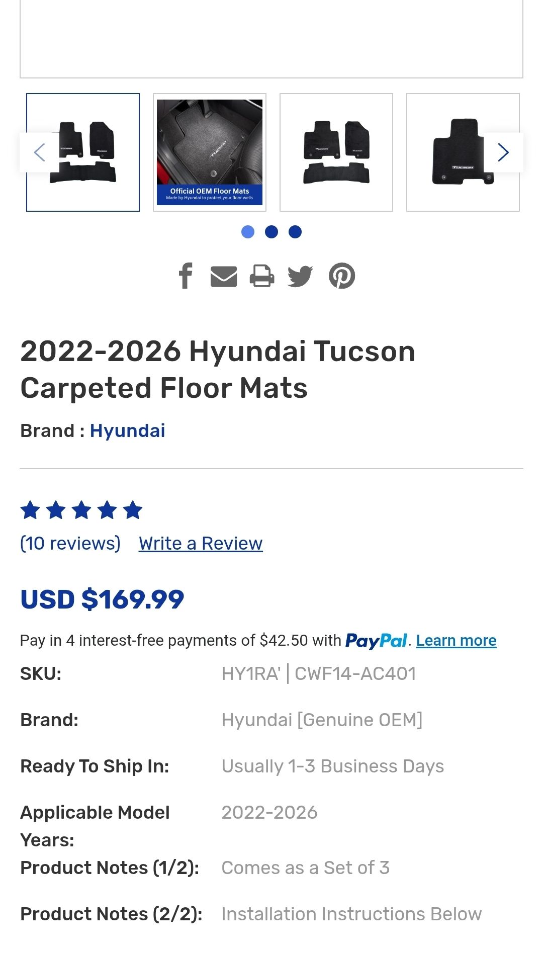Hyundai Tucson Rug Bundle and accessories - photo 3