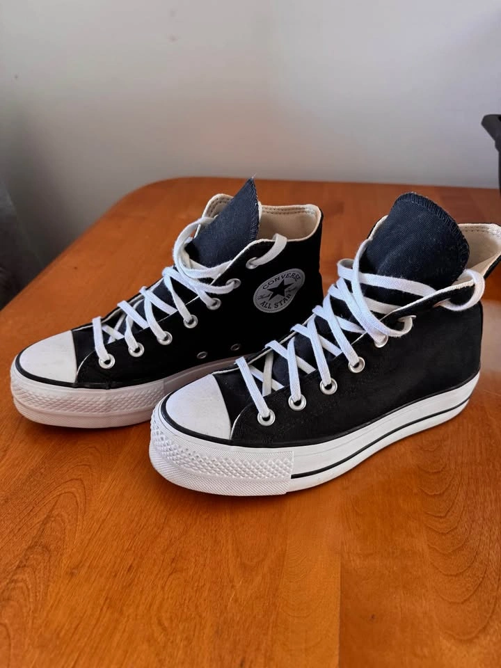 Black Chuck Taylor Converse All Star High Tops - photo 2