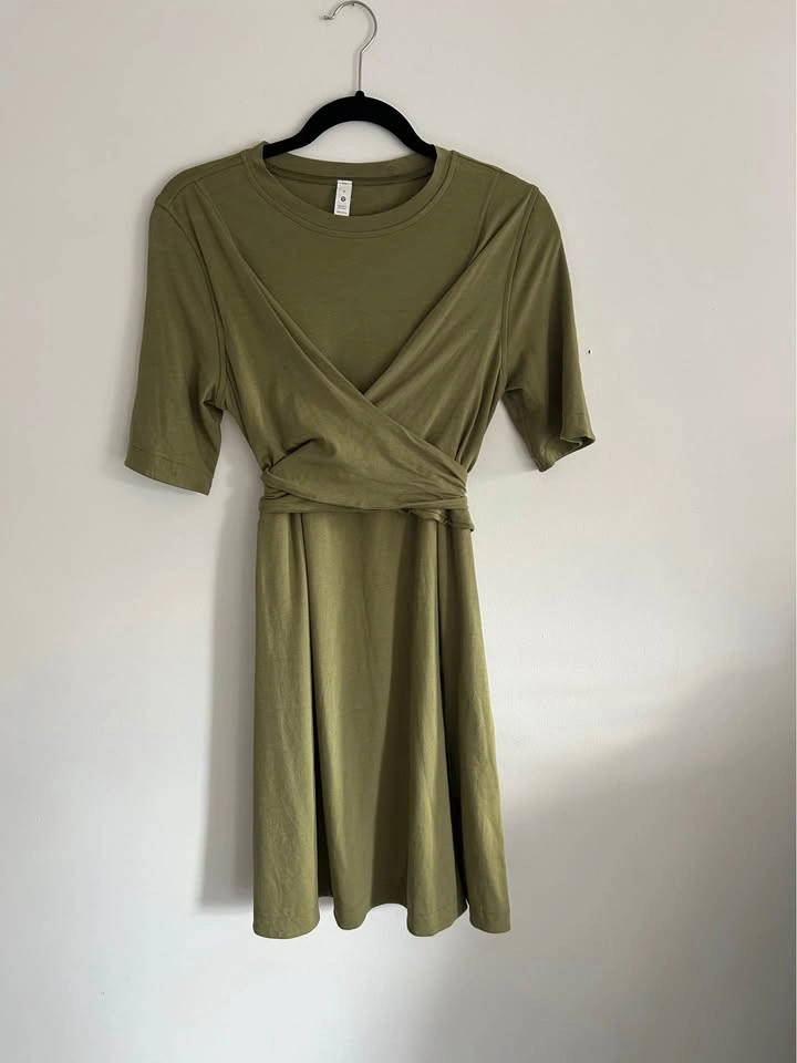 Lululemon Cotton Wrap-Front T-Shirt Dress - photo 2