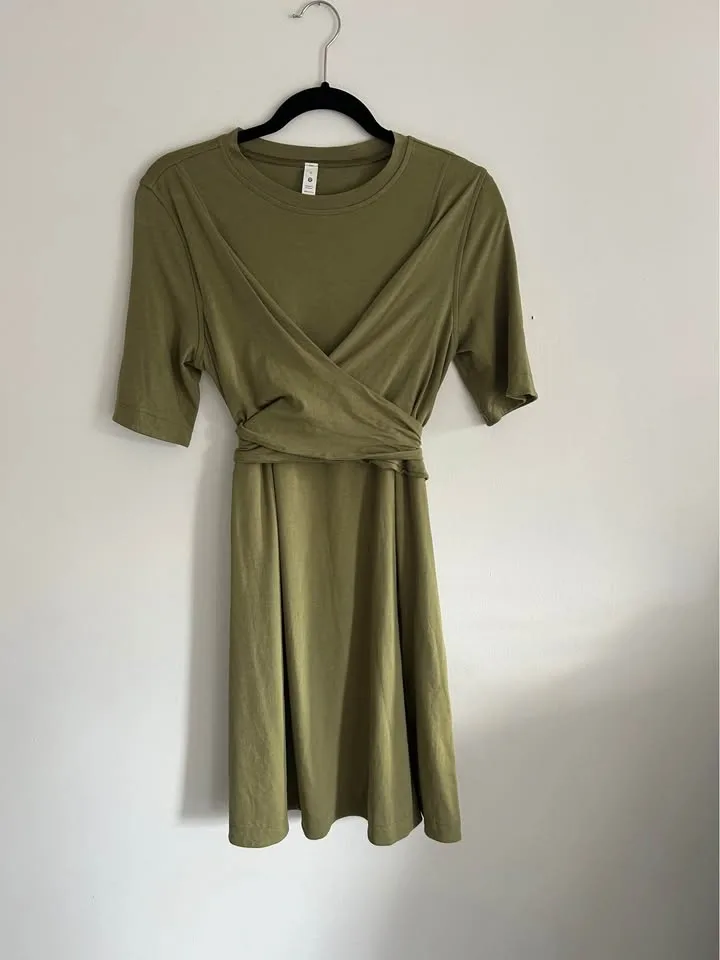 Lululemon Cotton Wrap-Front T-Shirt Dress - photo 2
