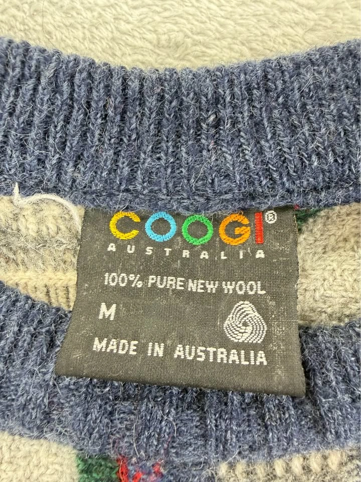 Vintage Coogi Men's Wool 3D Knit Sweater - Size Medium - photo 2